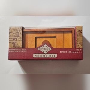 New True Genius Pharaoh’s Tomb Wood Brainteaser Puzzle Ages 14+ Project Genius